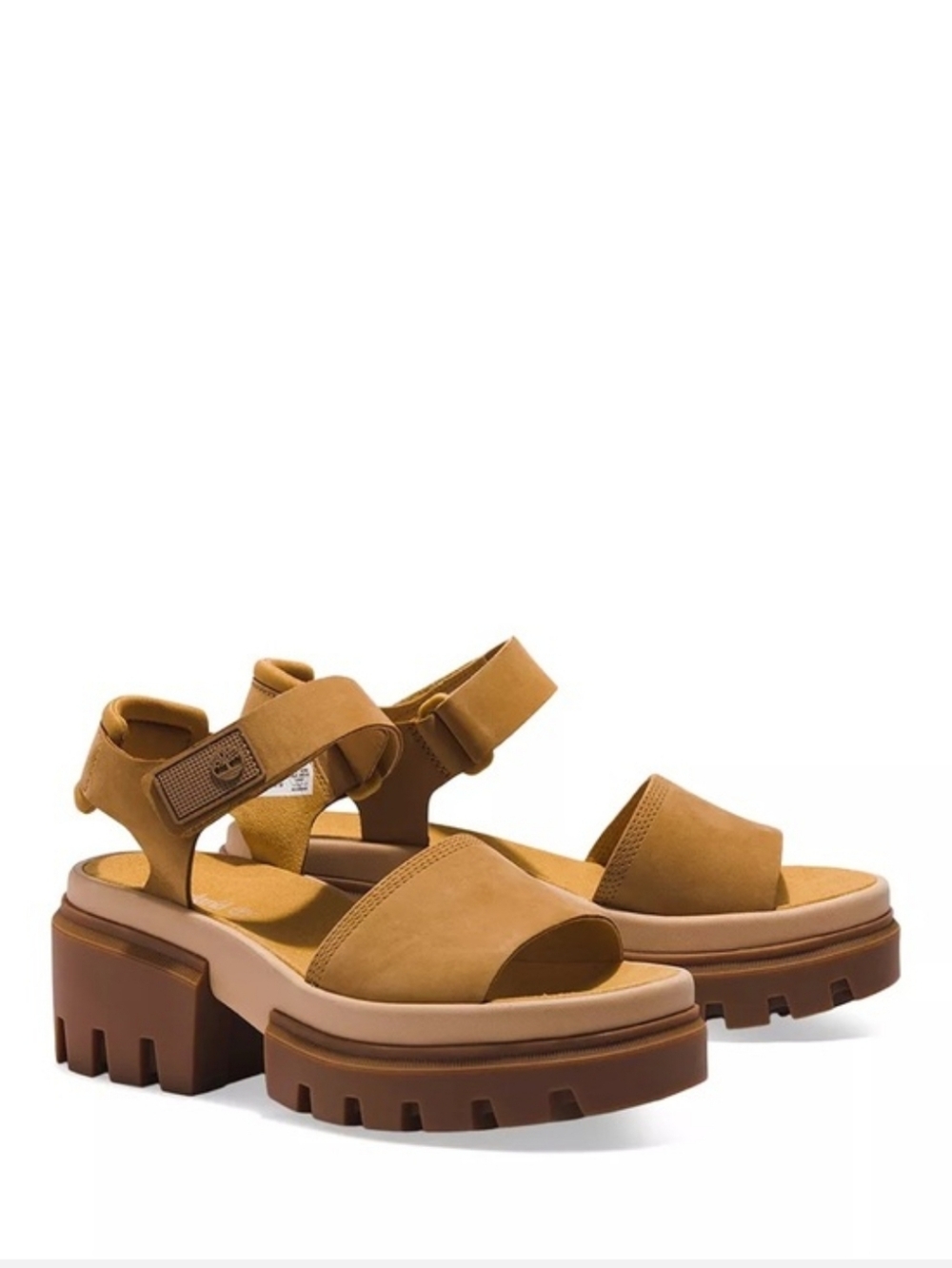 Timberland Women's Everleigh Platform Sandals in Tan/Brown